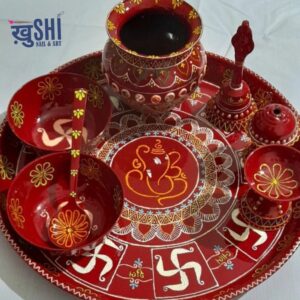 Ecommerce aipan art pooja thali set